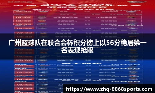 广州篮球队在联合会杯积分榜上以56分稳居第一名表现抢眼